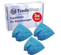 Trade-Shop - 3 filtros textiles compatibles con Nilfisk Attix 30, Buddy II 12, IVB 3, Multi II 22, VL200, Pra PJ500 PJ700 PJ1000 PJ1100 PJ4000 PJ4500
