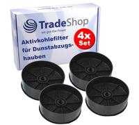 Trade-Shop - 4 filtros de carbón activo compatibles con Faber ILMA Touch X A120, FLEXA 1M 33C H S LLED, INKA Smart 560 HCS LG A52 campana extractora