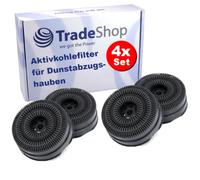 Trade-Shop - 4 filtros de carbón activo compatibles con IKEA 80245744 Nyttig FIL 220, Eurofilter FKS380, Ignis KIT FC AH.1, WPro AKB001 AKB0001 CFC380