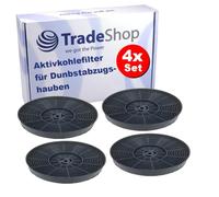 Trade-Shop - 4 filtros de carbón activo de 175 mm compatibles con PKM S2-60BBTX S2-90BBTX, S2-90BBTXYUNA, compatible con campana extractora Frilec DRESDEN886-ZKH