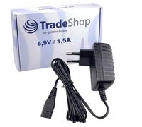 Trade-Shop 5,9 V 1,5 A Fuente de alimentación/cargador/cable de carga compatible con Moser Type 152570 / FW7597 Wahl Adapter 6000 1881-7120