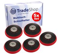 Trade-Shop - 5 discos de lijado con cierre autoadherente de 150 mm, 72 agujeros, compatibles con lijadoras excéntricas M8, repuesto para Bosch 2 608 601 335/2.608.601.335, RSM6045