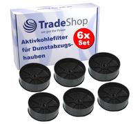 Trade-Shop - 6 filtros de carbón activo compatibles con Faber ILMA Touch X A120, FLEXA 1M 33C H S LLED, INKA Smart 560 HCS LG A52 campana extractora