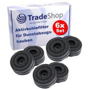 Trade-Shop - 6 filtros de carbón activo compatibles con IKEA 80245744 Nyttig FIL 220, Eurofilter FKS380, Ignis KIT FC AH.1, WPro AKB001 AKB0001 CFC380
