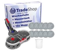 Trade-Shop - Accesorio para aspiradora Dyson V15 V11 V10 V8 V7 con depósito de agua extraíble y 10 fregonas lavables, depósito de llenado eléctrico