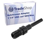 Trade-Shop - Adaptador de 1 1/4" a SDS-Max para brocas de núcleo de corona de diamante, apto para taladros con vástago SDS-Max