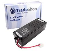 Trade-Shop - Batería de alto rendimiento para Bosch Indego 800 850 1000 1100 Connect 1200 Connect 1300 1999 3600 10C 13C (ion de litio, 32,4 V, 4000 mAh)