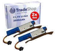 Trade-Shop - Batería de ion de litio (11,1 V, 2600 mAh, compatible con Vileda R9VR102 167129 0769-03 18650-AA 18650-M26 31CR19/66 167141)