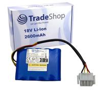 Trade-Shop Batería de ion de litio 18 V 2,6 Ah compatible con AL-KO Robolinho 300 E, 350 W, 450 W, 500 I, 500 IW, 500 W, 520 W, 550 W, 700 I, 700 W, 800 W, 822 W