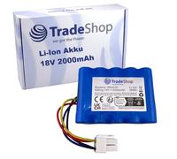 Trade-Shop Batería de ion de litio 18 V/2000 mAh compatible con Worx WA3230 WA3231 WA3572 50032492 50032774 50037124 50037194 / repuesto para robot cortacésped