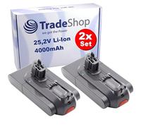Trade-Shop - Batería de ion de litio (2 unidades, 25,2 V, 4 Ah, compatible con Dyson V15 Detect (Absolute Extra, Total Clean), V15s Submarine sustituye a 970343-04 970343-06 355983