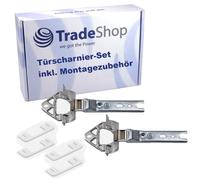 Trade-Shop - Bisagra para puerta superior inferior compatible con Bauknecht KDIF 2040/2, KI6BTP1/01, KI6BTP2/01, 855080501000, frigorífico y congelador (2 unidades)