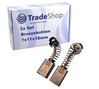 Trade-Shop Bronze - Carbones de motor (2 unidades, 7 x 11 x 18 mm, compatible con Dietz Alvaro Freerider 0900, compatible con silla de ruedas eléctrica Invacare G50)