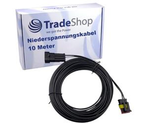 Trade-Shop Cable de baja tensión/cable de conexión/cable transformador 10 m compatible con Gardena Husqvarna Flymo McCulloch cortacésped robot cortacésped robot cortacésped