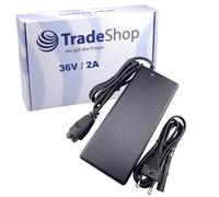 Trade-Shop Cable de carga del cargador de alimentación 36V 2A compatible con Bosch PowerTube 500, PowerTube 625