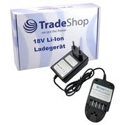 Trade-Shop Cargador de batería con fuente de alimentación compatible con Bosch UniversalChainPole 18, UniversalGrassCut 18, UniversalGrassCut 18-26, UniversalVac 18