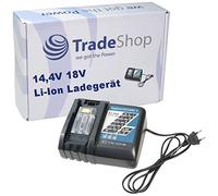 Trade-Shop Cargador de batería de ion de litio, 14,4 V-18 V, fuente de alimentación compatible con Makita CL183D DF457D DF457DWE DK18015 DK18041 HP457D HP457DWE JV183D