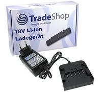 Trade-Shop Cargador de batería, fuente de alimentación, cable de carga, 18 V, compatible con Metabo BS 18 LT, SB 18 LT, SB 18 LT Compact, BHA 18 LTX, SB 18 LTX Impulse