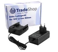 Trade-Shop Cargador de ion de litio de 18 V compatible con Worx WX523L WX523L.9 WX529 WX529.9 WX530L WX530L.9 WX543L WX543L.9 WX550 WX550.1 WX550.9 WX550L WX550L.1