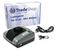 Trade-Shop Cargador estación de carga 21,6 V-36 V con USB compatible con atornillador inalámbrico Würth BS 28-A Combi, batería de 28 V, Master H 28 MA, 28 V