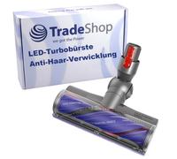 Trade-Shop Cepillo turbo LED antienredos, boquilla de suelo, cabezal de cepillo compatible con Dyson SV25, SV27, SV28 sustituye a 971426-01, 971358-01, 972182-01, 968266-02