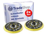 Trade-Shop - Discos Amoladora, Plato Abrasivo (2 unidades, 150 mm, compatible con Makita BO6030 BO6040, compatible con Festool RO1 ET2 ES150 ETS150)