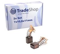 Trade-Shop - Escobillas de carbón de bronce (7 x 10,8 x 11 mm, compatibles con Makita BHR261 BHR261T BHR261RDE BHR262 BHR262T AH2656 AH3666 AS3626)