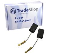 Trade-Shop - Escobillas de carbón para motor (2 unidades, 5 x 10 x 16 mm, compatibles con Kress 800 FDF, 1000 WS, 1400 WSE, 1000 WS/1 125, 1100 WS/1 125, 1400 WSE/1 125)