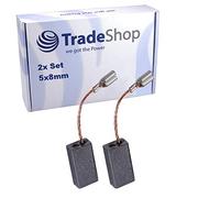 Trade-Shop - Escobillas de carbón para motor (2 unidades, 5 x 8 x 15 mm, compatibles con Bosch GWS 9-115, 750-115, 750-100, 6-110 E, 850 C 1375 AK, 9-125C, 1348, 180J, 18-180)