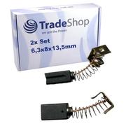 Trade-Shop - Escobillas de carbón para motor (2 unidades, 6,3 x 8 x 13,5 mm, compatible con amoladora angular Einhell TC-AG125, TC-AG125/850, TC-AG115/850, TC-AG850)