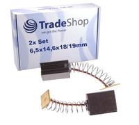 Trade-Shop - Escobillas de carbón para motor (2 unidades, 6,5 x 14,6 x 18/19 mm, compatible con Einhell TKS 250, TKS 250 UV)