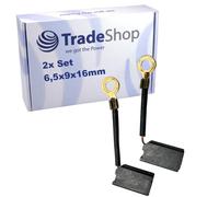 Trade-Shop - Escobillas de carbón para motor (2 unidades, 6,5 x 9 x 16 mm, compatible con Einhell TC-MA 1300, compatible con Toolson PRO-MF 1320, con parada automática)