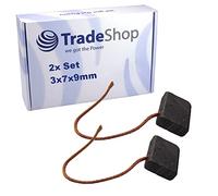 Trade-Shop - Escobillas de carbón para motor, 3 x 7 x 9 mm, para muchos coches, camiones, motores, aire acondicionado, ventilador, limpiaparabrisas, bomba de agua