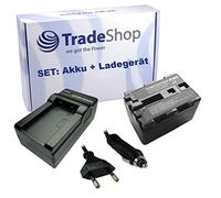 Trade-Shop Juego 2 en 1: batería de 3200 mAh + cargador con adaptador de coche compatible con Sony DCR-HC14E DCR-PC9 DCR-PC9E DCR-PC101 DCR-PC103E DCR-PC105E DCR-PC110