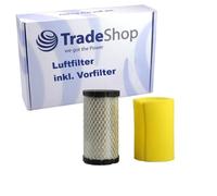 Trade-Shop Juego 2 en 1: filtro de papel + filtro de espuma compatible con John Deere Z735E Z225 Z235 Z255 X124, Stiga Park 320 340PX 340X 420P Villa 16HST