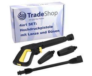 Trade-Shop Juego 4 en 1: pistola de alta presión + lanza + boquilla giratoria + boquilla rotatoria compatible con Kärcher 2.641-959.0, G 160, 2.642-172.0