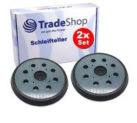 Trade-Shop - Juego de 2 discos abrasivos con , 125 mm de diámetro, compatibles con CMI C-ES 420, compatibles con Einhell Expert TE-RS 40 E, EX, BR, ARG