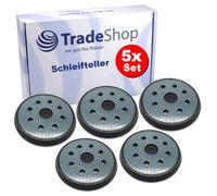 Trade-Shop - Juego de 5 discos abrasivos de de 125 mm de diámetro, compatibles con CMI C-ES 420, compatibles con Einhell Expert TE-RS 40 E, EX, BR, ARG