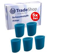 Trade-Shop - Juego de 5 filtros de espuma compatibles con Lavor GB18, GBP20, GBP 20 Pro, GBX22, GBX32, Genio, Inox, GN18, GN22