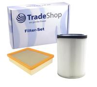 Trade-Shop Juego de filtros 2 en 1: filtro de láminas, filtro plano + filtro redondo HEPA compatible con Kärcher 5.731-020, 5731020, 6.907-038.0, 6.904-048