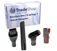 Trade-Shop Kit de aspiradora: cabezales de cepillo (3 piezas) + adaptador intermedio compatible con Dyson DC33C DC34 DC35 DC36 DC37 DC43 H DC44 DC45 DC48 DC51