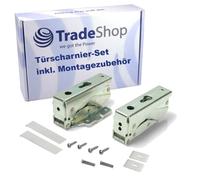 Trade-Shop Kit de bisagra superior inferior para frigorífico, incluye accesorios de montaje compatibles con Hettich 3362 3363 3905 5.0 compatible con Smeg 691330963