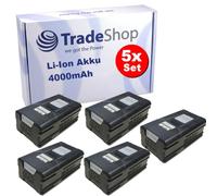Trade-Shop - Lote de 5 baterías de ion de litio (80 V, 4000 mAh, compatible con Remarc 82V220 82V220G 82V290 82V430, Stiga BT 80 Li 4.0/5.0, Multiclip 47 AE)