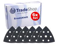 Trade-Shop - Lote de 6 cierre autoadherente de repuesto (93 x 93 x 93 mm, triángulo autoadhesivo, compatible con Bosch PDA 180 E, compatible con Parkside PDS 290 C3, PDS 290 B2, PDS 290 A1)
