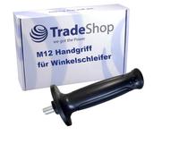 Trade-Shop Mango de goma dura M12 profesional con amortiguación de vibraciones compatible con Bosch, compatible con Fein, compatible con amoladora angular Metabo