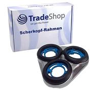Trade-Shop Marco de cabezal de afeitado plateado + soporte de repuesto para Philips S5330, S5340, S5340/06, S5355, S5360, S5370, S5380 y S5395
