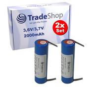 Trade-Shop Premium - Batería de ion de litio (3,6 V, 3,7 V, 2000 mAh, compatible con cortapelos Wella Xpert HS71, HS71 Profi, HS75, Carvis HS75, sustituye a 1531582)