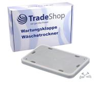Trade-Shop Tapa de mantenimiento compatible con secadoras Bosch Avantixx, EcoAvantixx, EcoLogixx - Gris - Longitud 225 mm - Incluye tornillos