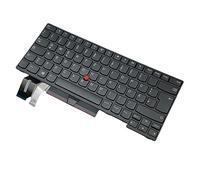 Trade-Shop Teclado alemán QWERTZ para portátil con luz trasera para Lenovo ThinkPad Edge E490 E485 E495 T480S T490 T495 P43s