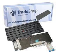 Trade-Shop Teclado original alemán QWERTZ para Lenovo ThinkPad E14 20RA0016PB 20T6000MGE 20RA001BGE / con retroiluminado, ratón Stick sin marco